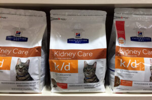 A prescription diet is helpful for cats with chronic renal disease.