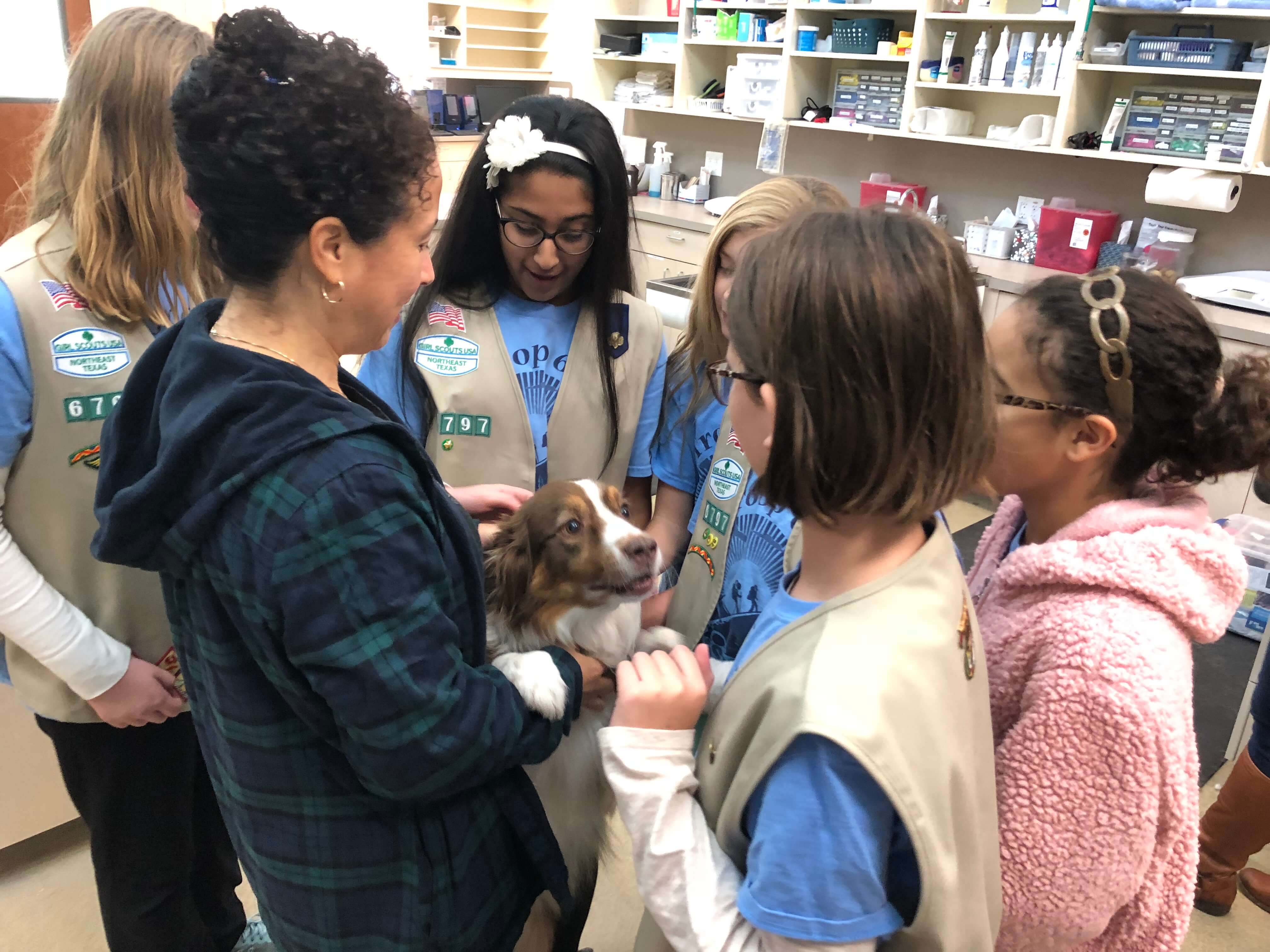 Dr Hunter Teaching Girl Scouts